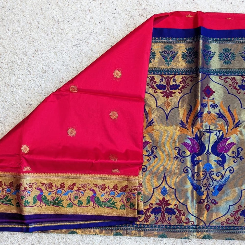 Pink nawari saree
